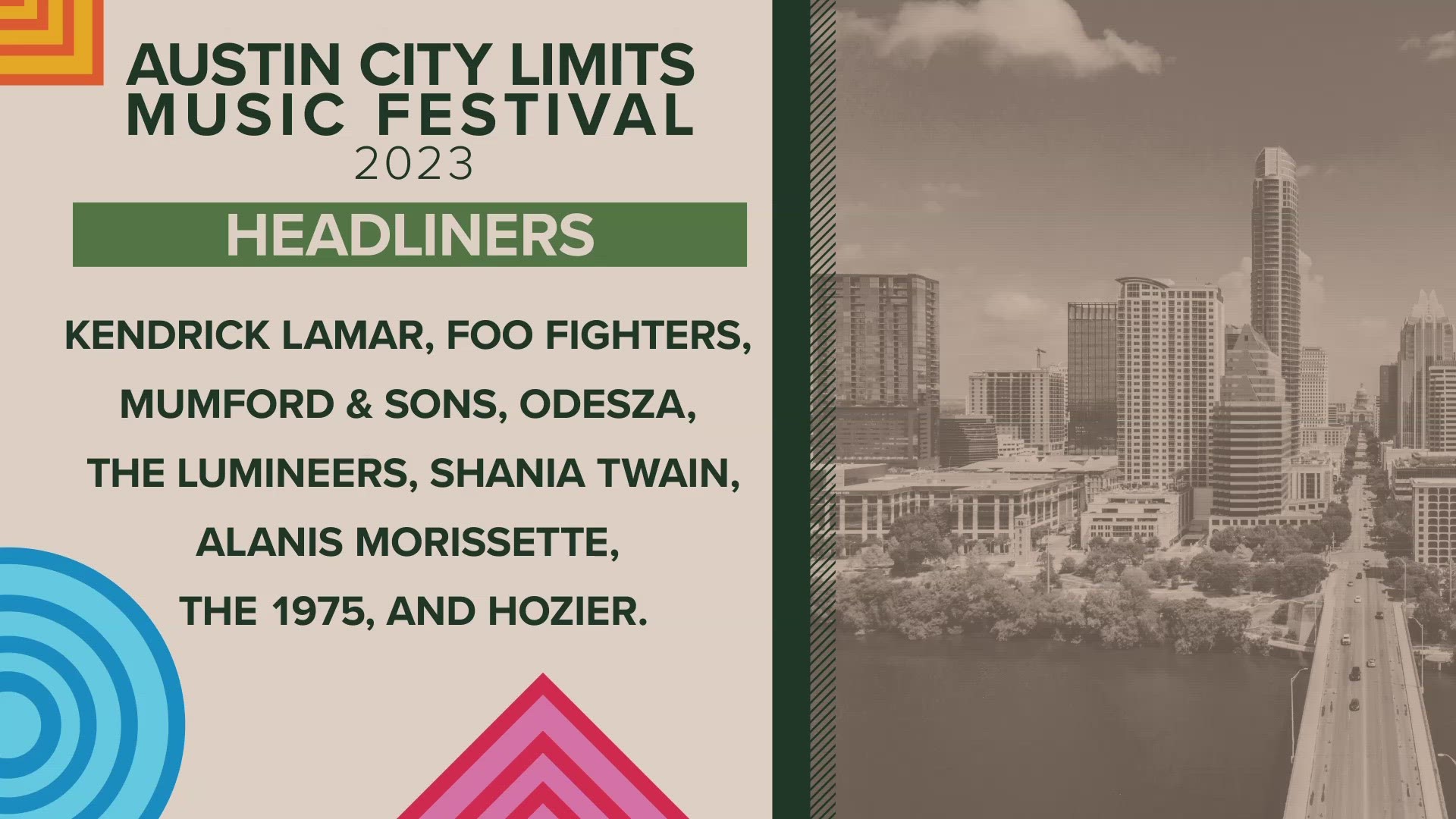 The lineup for the 2023 Austin City Limits Music Festival has been released!