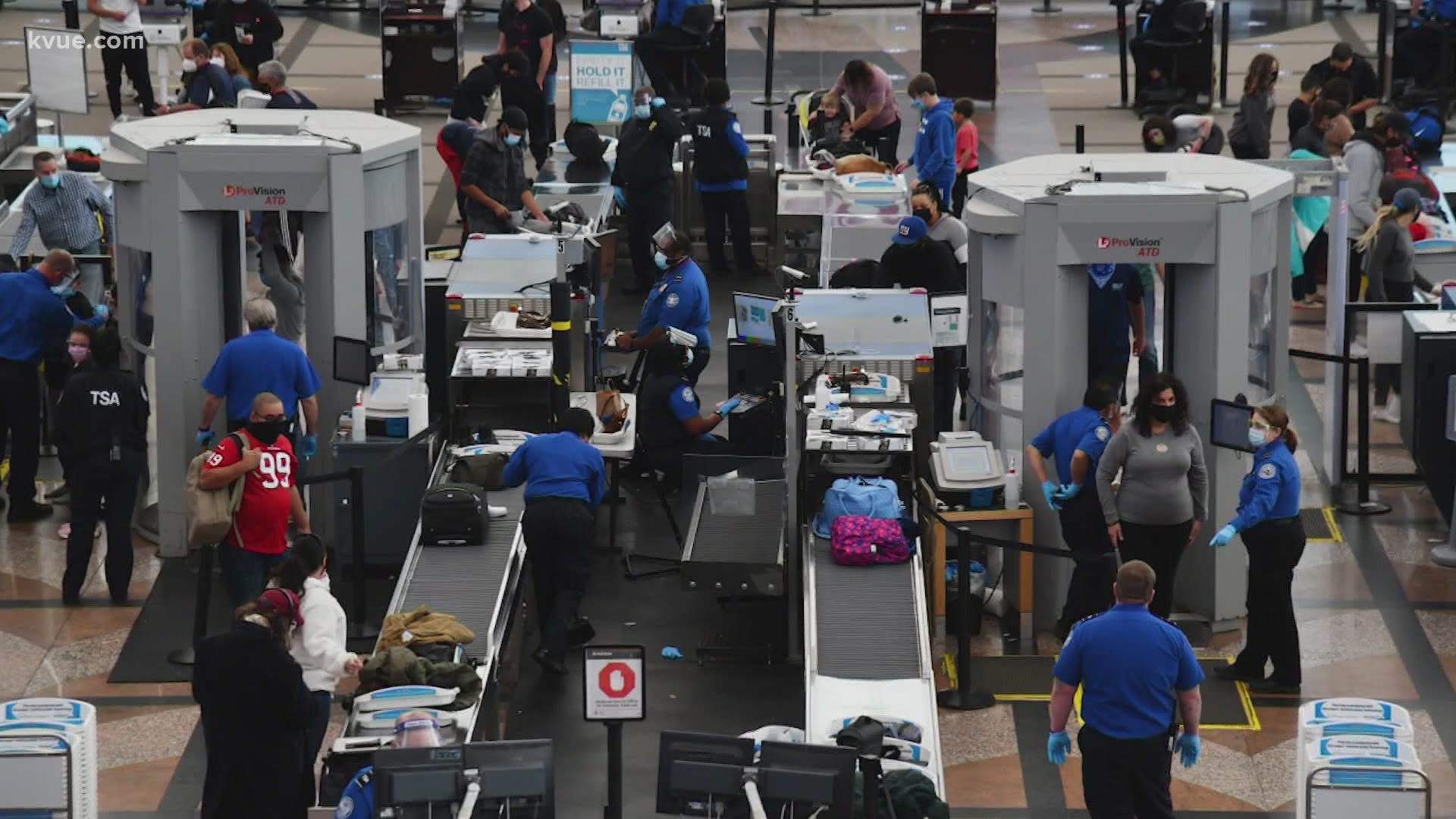 The TSA has seen more people they've seen in a long time in Austin.