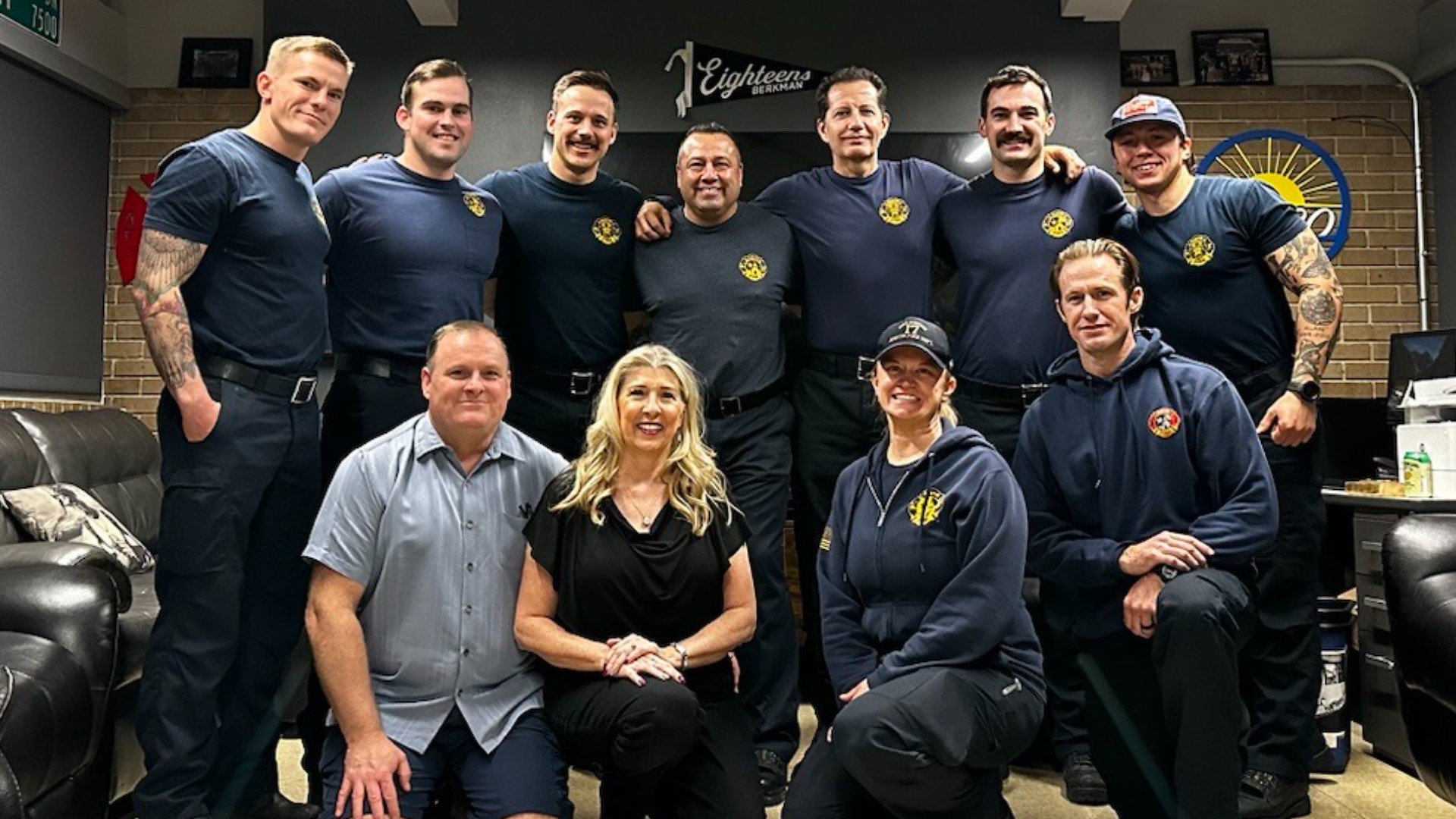 Melanie and Jay Holtz have delivered meals and baked goods to this Austin fire station every Christmas Eve for a decade.