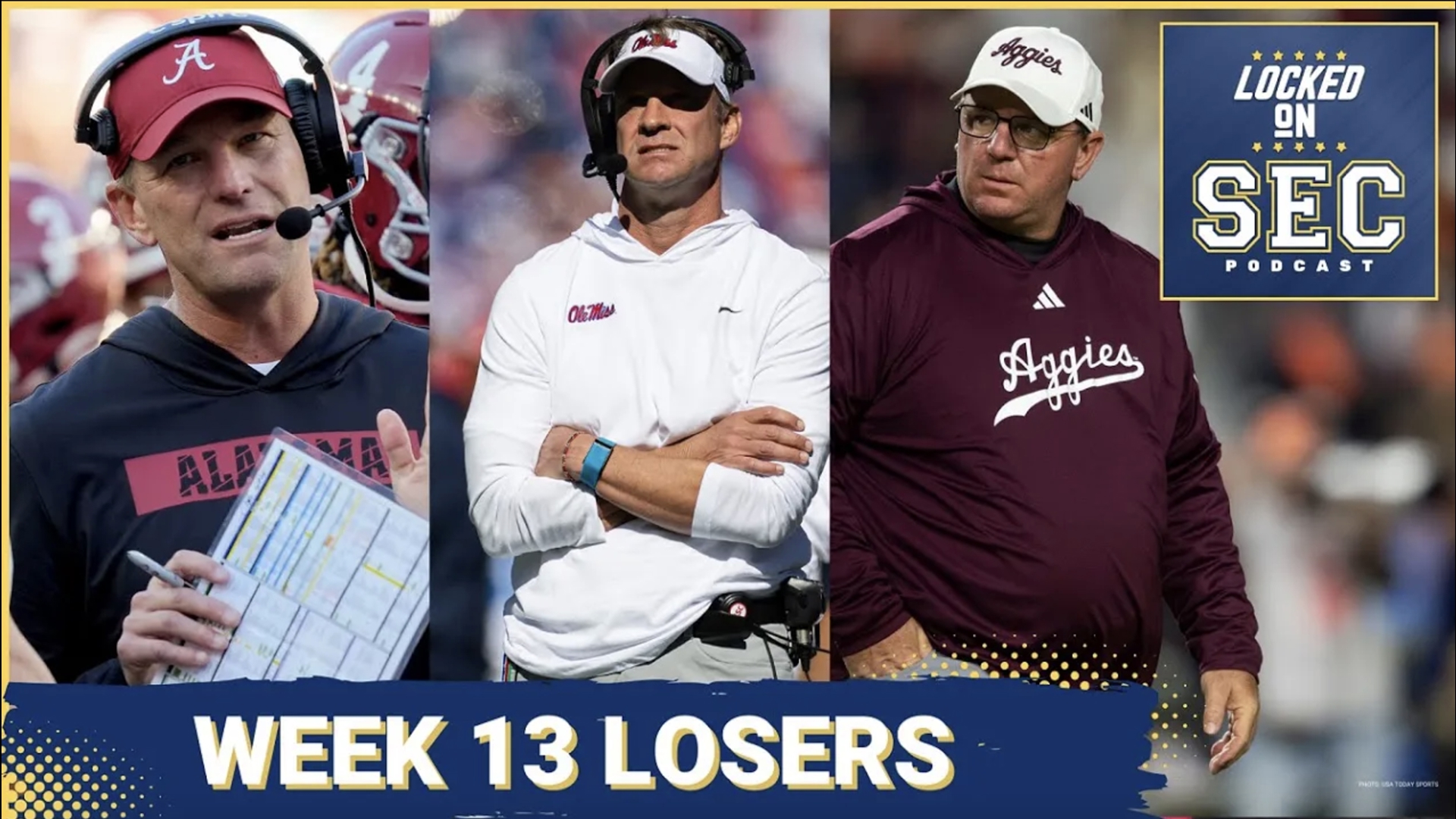 On today's show, we run through our SEC Week 13 Winners and Losers, starting this week with the LOSERS which include Alabama QB Jalen Milroe