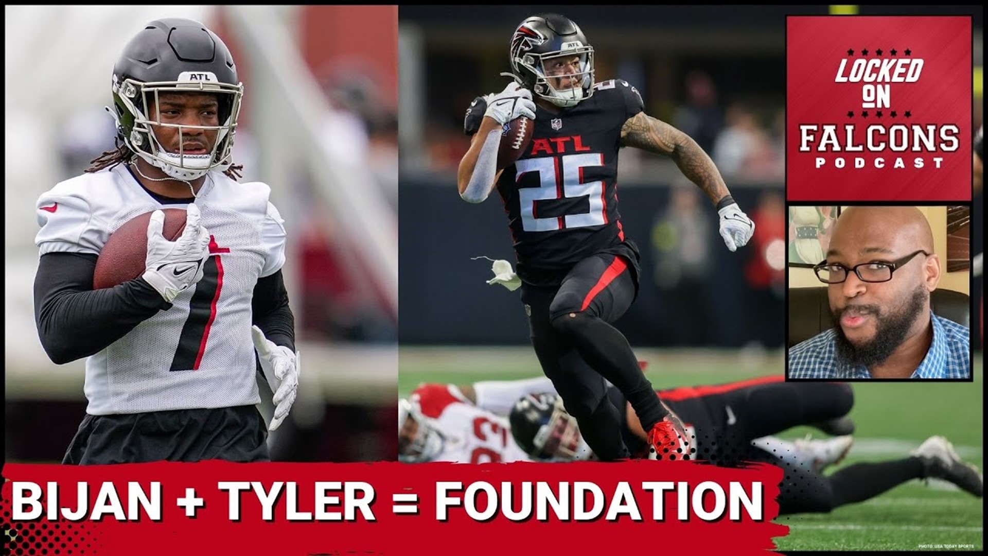 Atlanta Falcons featuring Bijan Robinson and Tyler Allgeier will