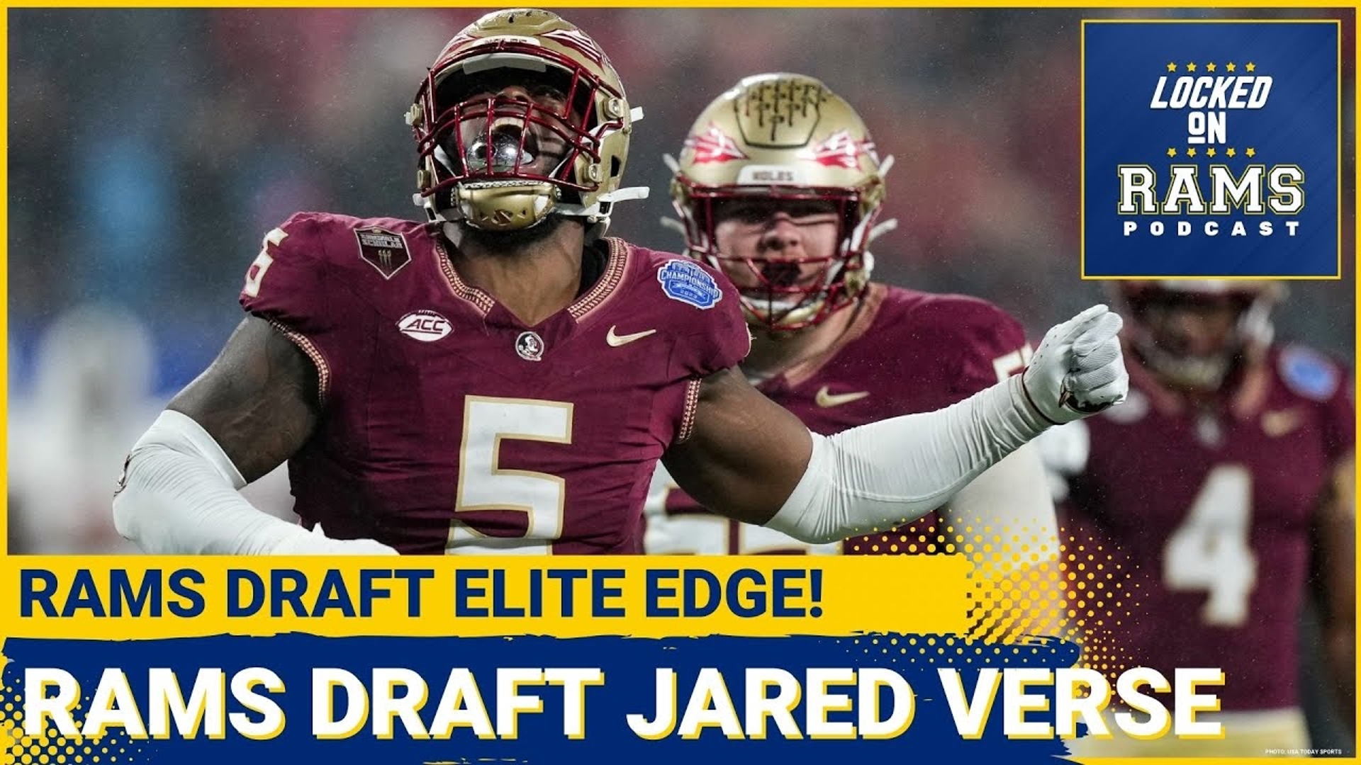 With the nineteenth pick in the 2024 NFL Draft, the Los Angeles Rams selected Jared Verse, edge rusher out of Florida State.