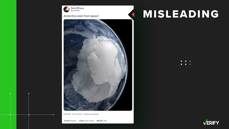 Viral image isn’t photo of Antarctica from space, but it was created by NASA