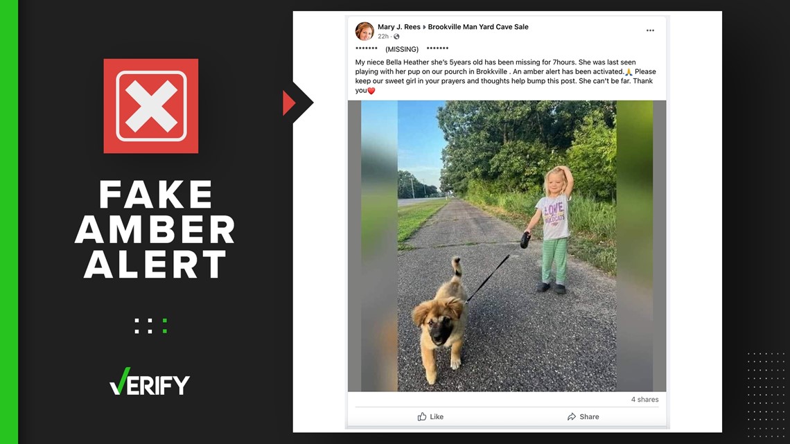 Bella Heather Amber Alert post is likely bait-and-switch scam - Vimarsana News