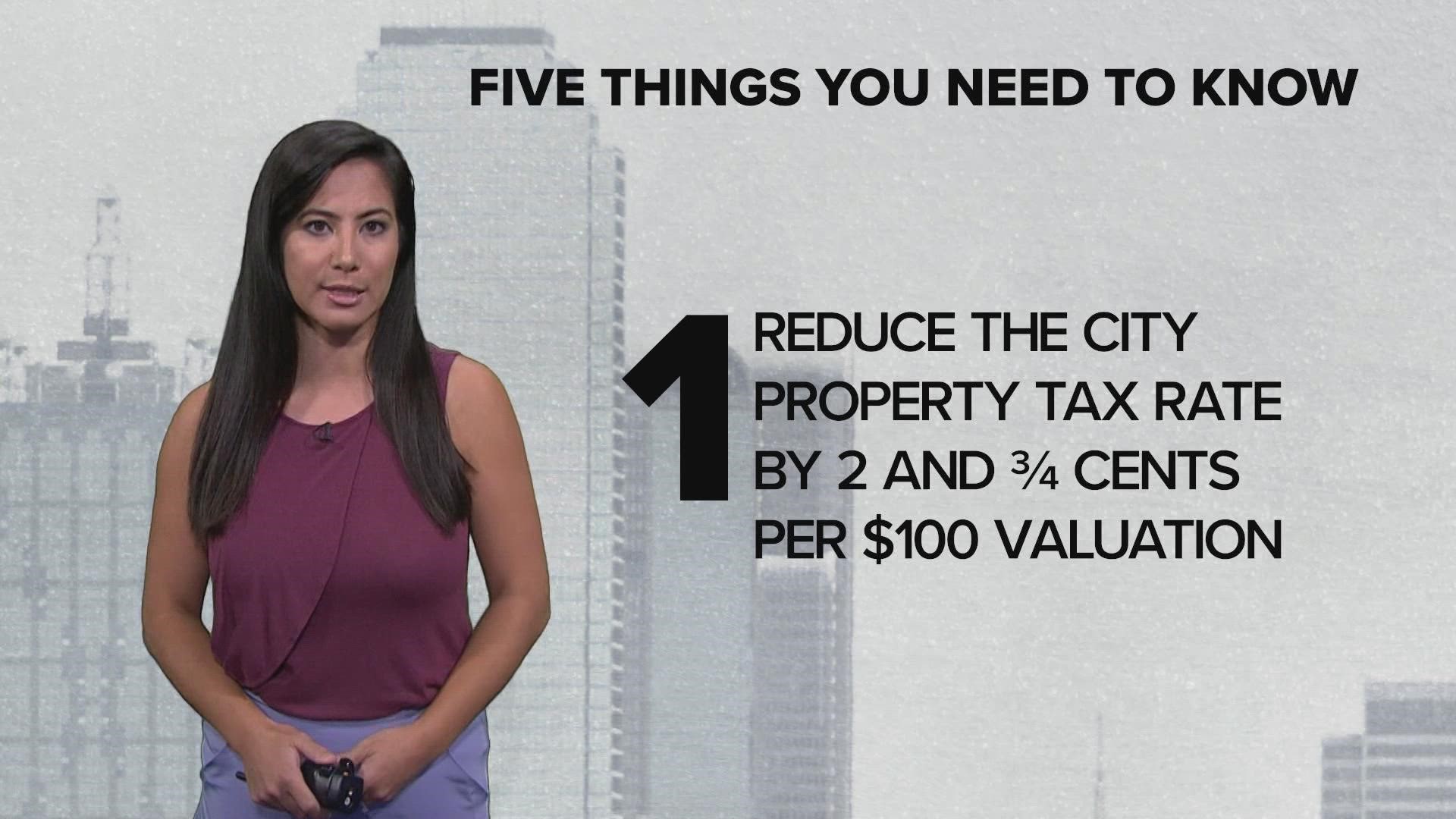 In an attempt to drum up support for their proposal, the mayor and city manager both point to a proposed reduction in the city's property tax rate.