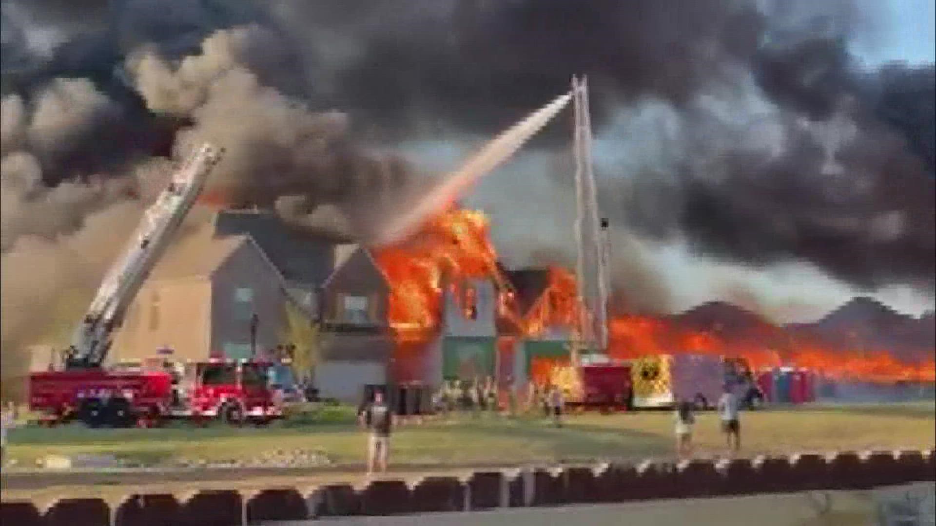 Two teenagers have been arrested in connection to a fire that destroyed several homes under construction in a McKinney neighborhood.