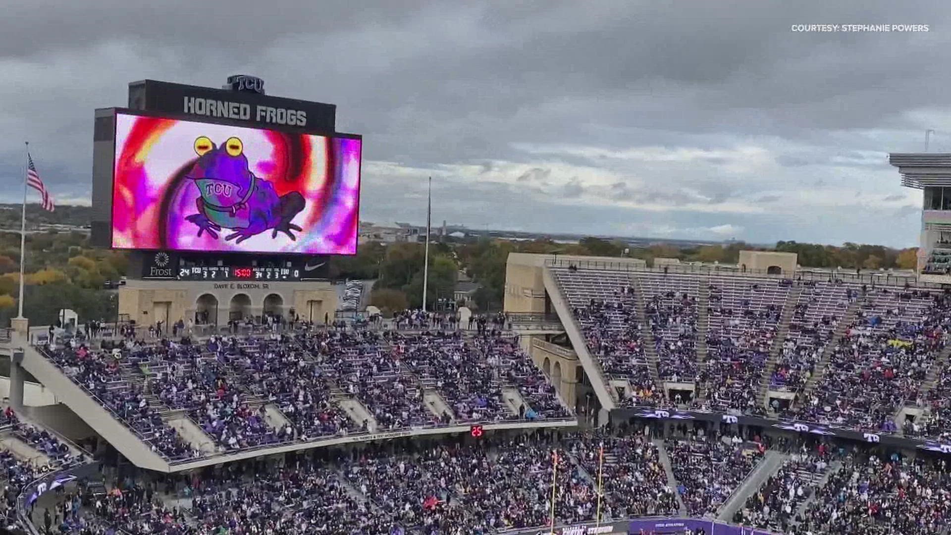 The unofficial mascot of TCU's football team has blown up.