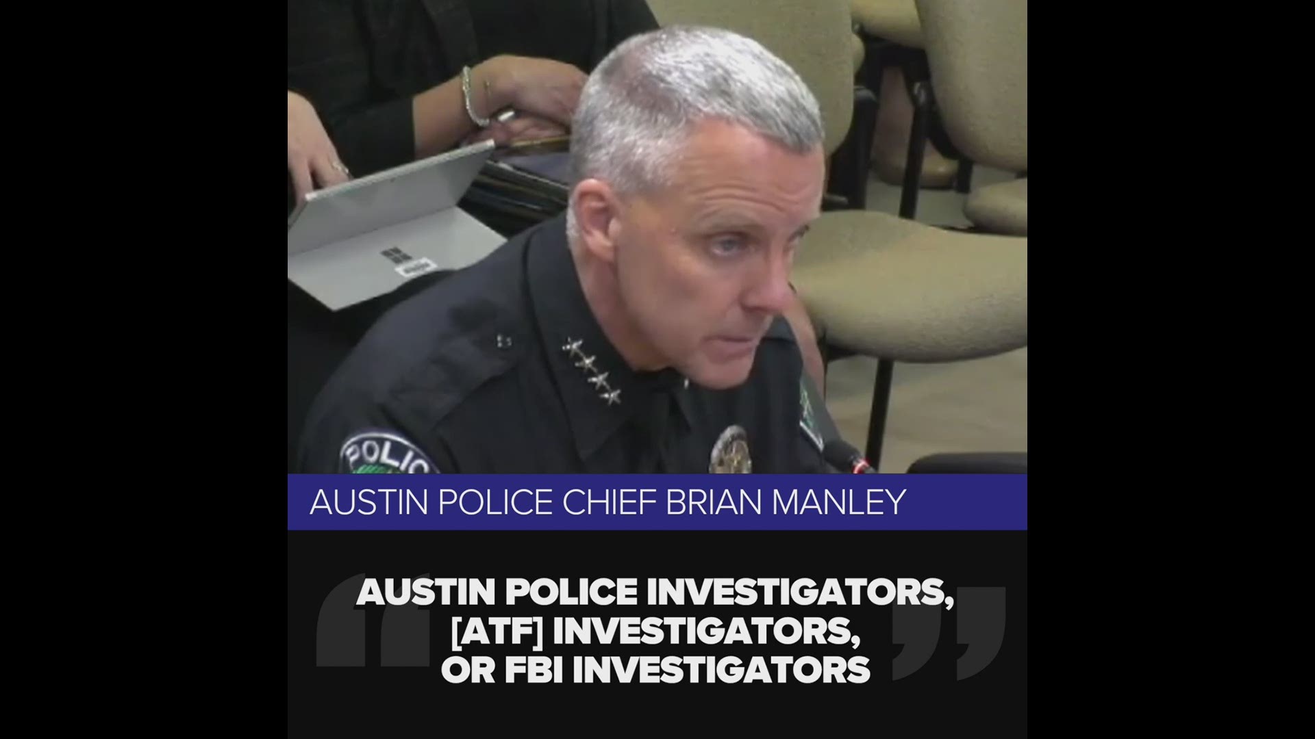 Austin Police Chief Brian Manley details the response to a series of explosions in and around the city.