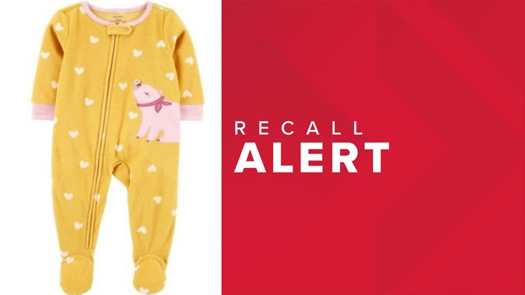 Carter's baby pajamas recalled