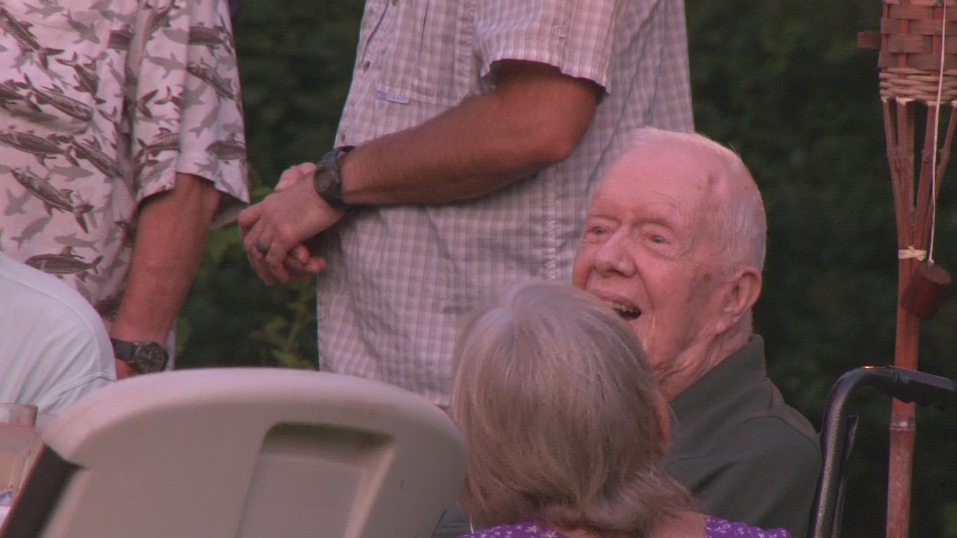 President Carter and First Lady Rosalynn Carter made a rare public appearance this past weekend in Plains, Georgia, ahead of the First Lady's birthday on Thursday.