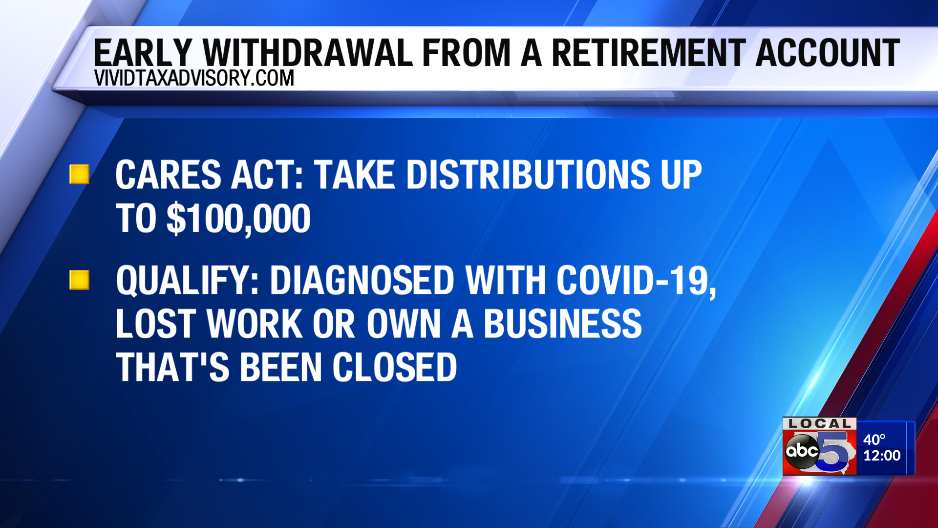 Financial professional Cameron McCarty explains how the CARES Act allows people to make an early withdrawal from a retirement account.