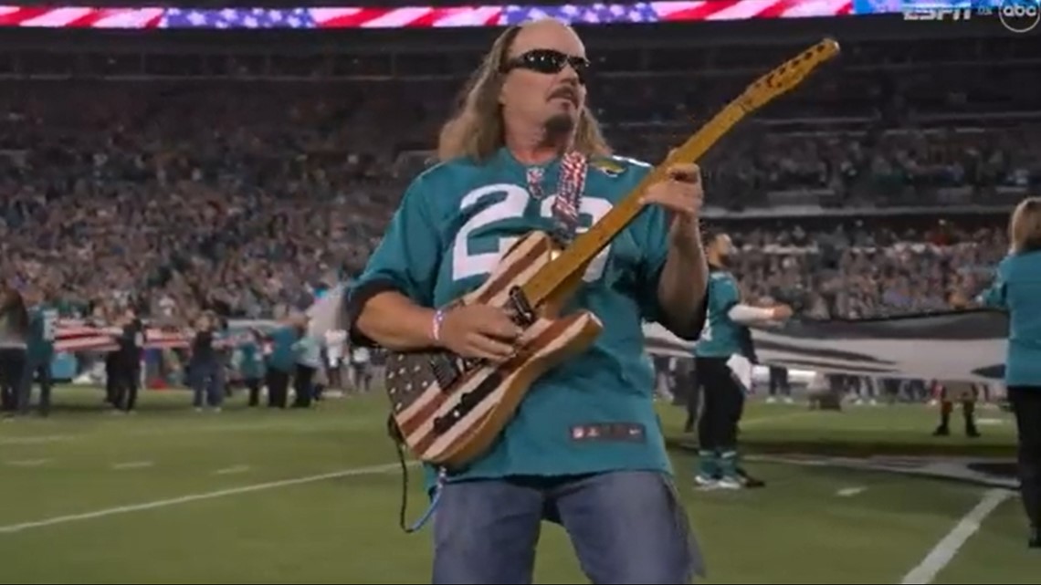 Paul Wane Star Spangled Banner guitar solo at Jaguars game