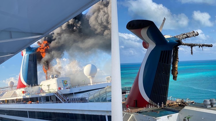 Carnival Cruise ship that left from Florida catches fire in Grand Turk