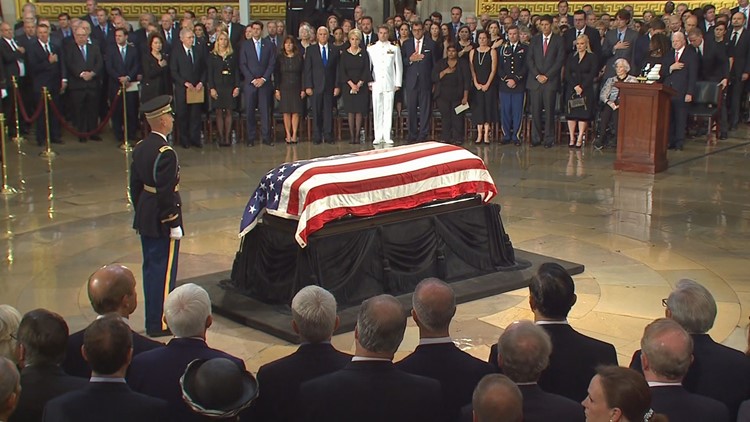 LIVE BLOG: Mourners honor John McCain as he lies in state at the U.S. Capitol
