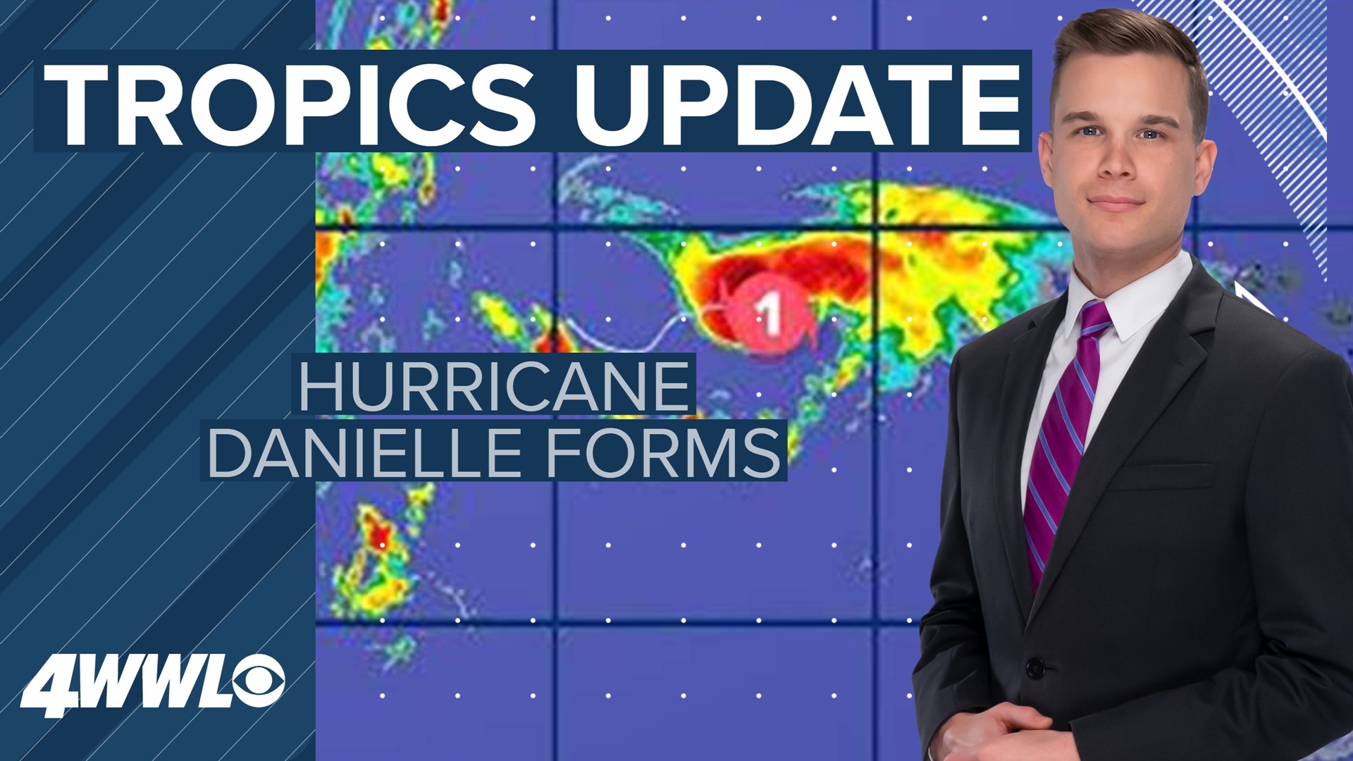 Meteorologist Payton Malone says in the Friday 10AM tropical update that Hurricane Danielle has formed and there are 2 other spots to watch.